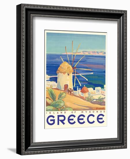 Greece - Island of Mykonos-Pacifica Island Art-Framed Art Print