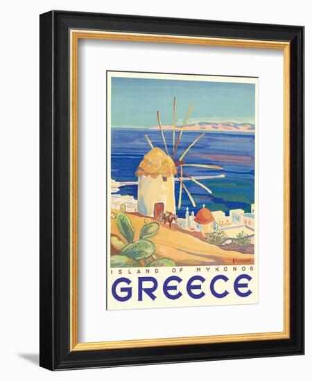 Greece - Island of Mykonos-Pacifica Island Art-Framed Art Print