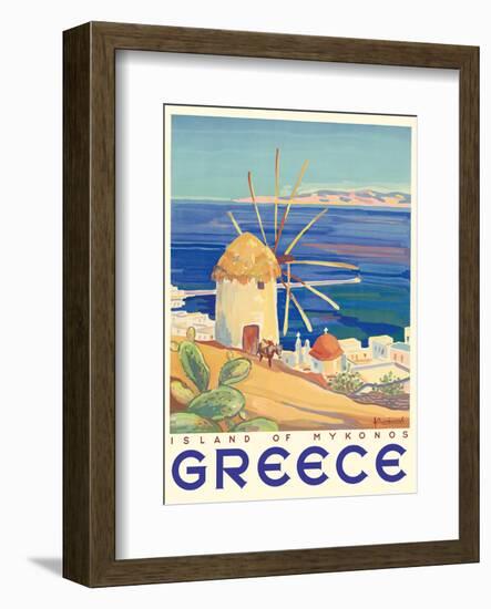 Greece - Island of Mykonos-Pacifica Island Art-Framed Art Print