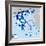 Greece Map-tony4urban-Framed Art Print