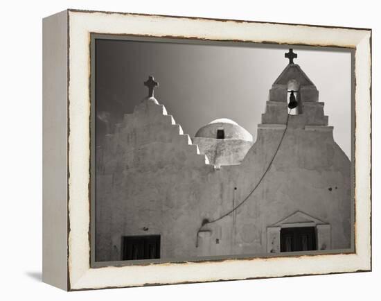 Greece, Mykonos. Church Steeples and Crosses-Bill Young-Framed Premier Image Canvas