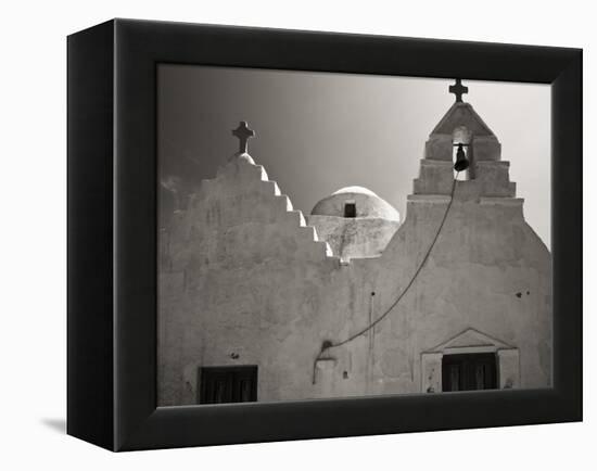 Greece, Mykonos. Church Steeples and Crosses-Bill Young-Framed Premier Image Canvas