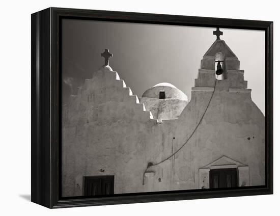 Greece, Mykonos. Church Steeples and Crosses-Bill Young-Framed Premier Image Canvas