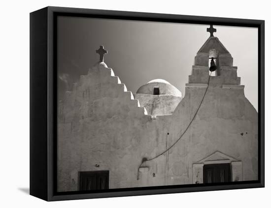 Greece, Mykonos. Church Steeples and Crosses-Bill Young-Framed Premier Image Canvas