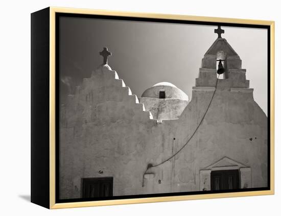 Greece, Mykonos. Church Steeples and Crosses-Bill Young-Framed Premier Image Canvas