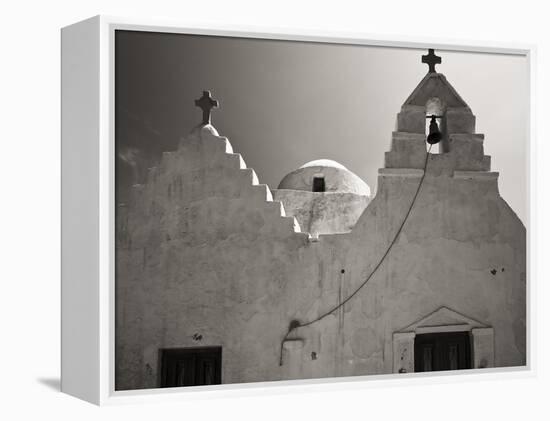 Greece, Mykonos. Church Steeples and Crosses-Bill Young-Framed Premier Image Canvas