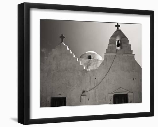 Greece, Mykonos. Church Steeples and Crosses-Bill Young-Framed Photographic Print