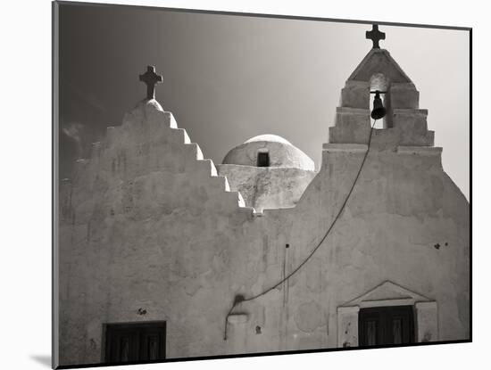 Greece, Mykonos. Church Steeples and Crosses-Bill Young-Mounted Photographic Print