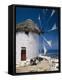 Greece, Mykonos, Mykonos City, Windmill, Donkey-Thonig-Framed Premier Image Canvas