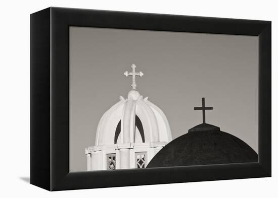 Greece, Santorini. Church Steeples and Crosses-Bill Young-Framed Premier Image Canvas