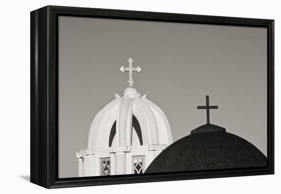 Greece, Santorini. Church Steeples and Crosses-Bill Young-Framed Premier Image Canvas