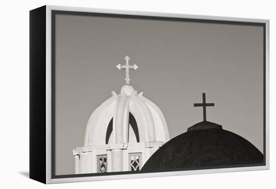 Greece, Santorini. Church Steeples and Crosses-Bill Young-Framed Premier Image Canvas