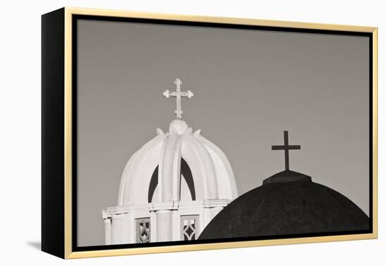 Greece, Santorini. Church Steeples and Crosses-Bill Young-Framed Premier Image Canvas