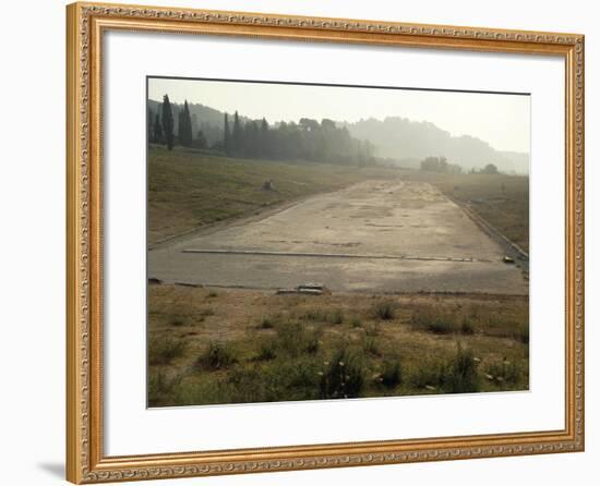 Greece, Stadium Running Track at Archaeological Site of Olympia-null-Framed Giclee Print