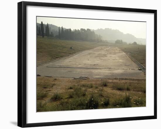 Greece, Stadium Running Track at Archaeological Site of Olympia-null-Framed Giclee Print