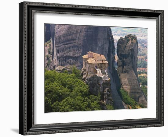 Greece, Thessalia, Meteora Cloister 'Rousanou'-Thonig-Framed Photographic Print