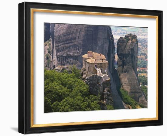 Greece, Thessalia, Meteora Cloister 'Rousanou'-Thonig-Framed Photographic Print