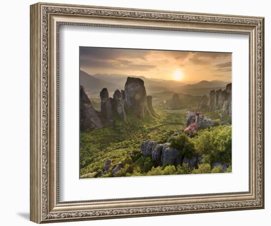 Greece, Thessaly, Meteora, Holy Monastery of Rousanou-Michele Falzone-Framed Photographic Print