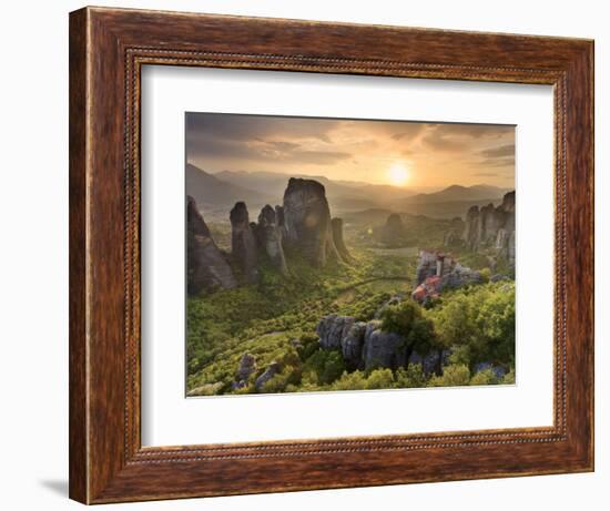 Greece, Thessaly, Meteora, Holy Monastery of Rousanou-Michele Falzone-Framed Photographic Print