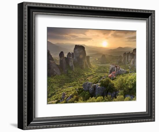 Greece, Thessaly, Meteora, Holy Monastery of Rousanou-Michele Falzone-Framed Photographic Print