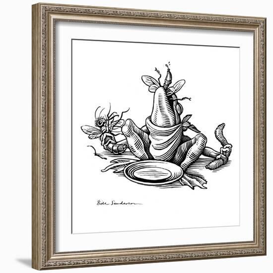 Greedy Frog, Conceptual Artwork-Bill Sanderson-Framed Photographic Print