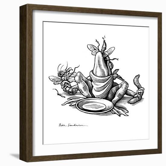 Greedy Frog, Conceptual Artwork-Bill Sanderson-Framed Photographic Print