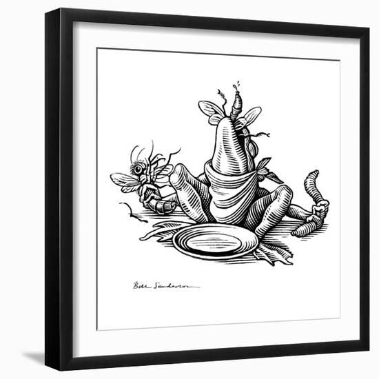 Greedy Frog, Conceptual Artwork-Bill Sanderson-Framed Photographic Print