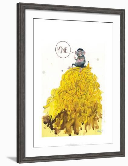 Greedy Monkey-Lora Zombie-Framed Art Print