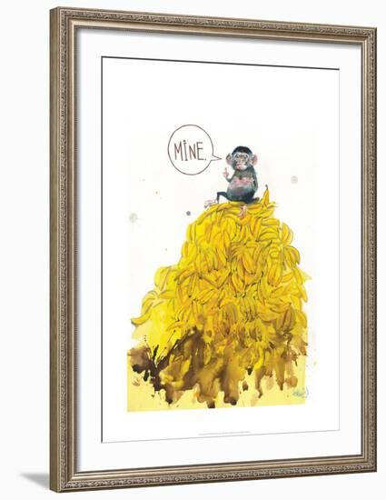 Greedy Monkey-Lora Zombie-Framed Art Print