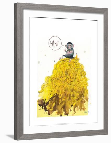 Greedy Monkey-Lora Zombie-Framed Art Print