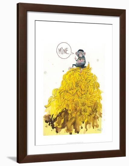 Greedy Monkey-Lora Zombie-Framed Art Print