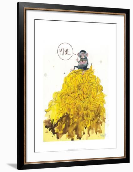 Greedy Monkey-Lora Zombie-Framed Art Print