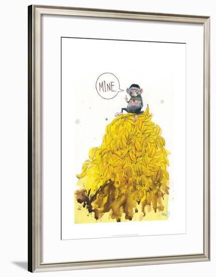 Greedy Monkey-Lora Zombie-Framed Art Print