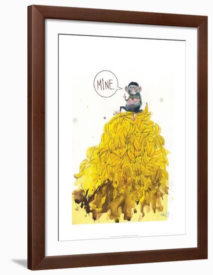 Greedy Monkey-Lora Zombie-Framed Art Print