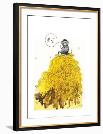 Greedy Monkey-Lora Zombie-Framed Art Print