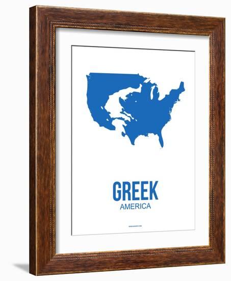 Greek America Poster 1-NaxArt-Framed Art Print