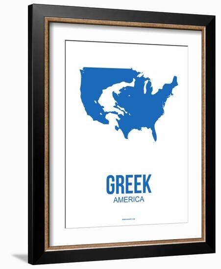 Greek America Poster 1-NaxArt-Framed Art Print