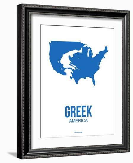 Greek America Poster 1-NaxArt-Framed Art Print