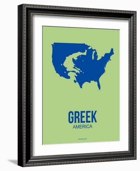 Greek America Poster 2-NaxArt-Framed Art Print