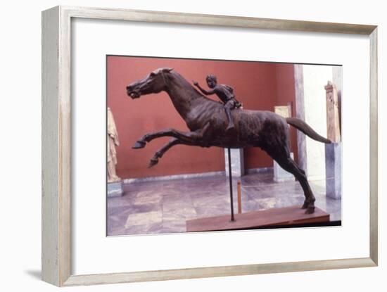 Greek Bronze Horse and Jockey, from Artemision, life-size. 2 Cent BC-Unknown-Framed Giclee Print