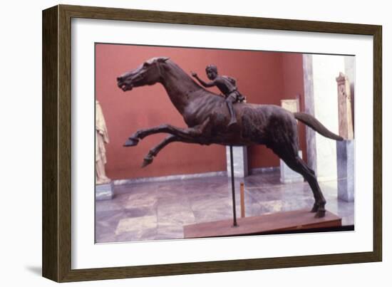 Greek Bronze Horse and Jockey, from Artemision, life-size. 2 Cent BC-Unknown-Framed Giclee Print