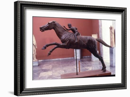 Greek Bronze Horse and Jockey, from Artemision, life-size. 2 Cent BC-Unknown-Framed Giclee Print