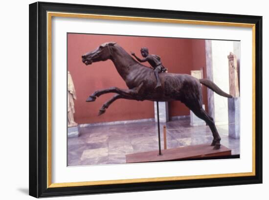 Greek Bronze Horse and Jockey, from Artemision, life-size. 2 Cent BC-Unknown-Framed Giclee Print