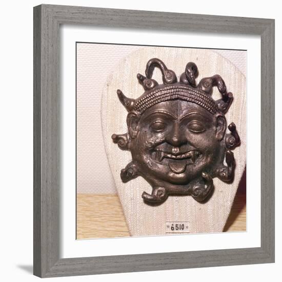 Greek Bronze of a Gorgon's Head, c4th century BC-Unknown-Framed Giclee Print