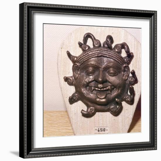 Greek Bronze of a Gorgon's Head, c4th century BC-Unknown-Framed Giclee Print