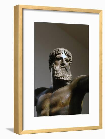 Greek Bronze Statue of Poseidon found in sea near Cape Artemisian, c5th century BC-Unknown-Framed Giclee Print