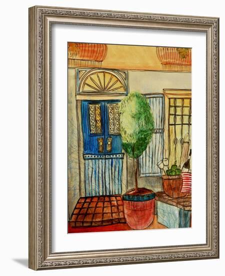 Greek Caf? III-Danielle Harrington-Framed Art Print