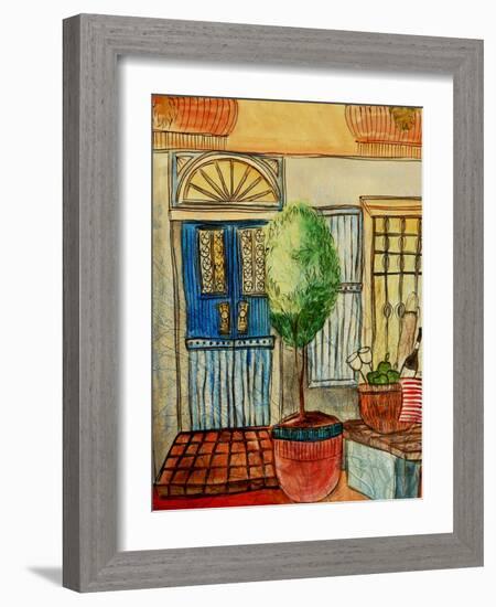 Greek Caf? III-Danielle Harrington-Framed Art Print