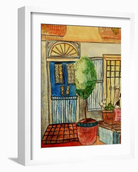 Greek Caf? III-Danielle Harrington-Framed Art Print