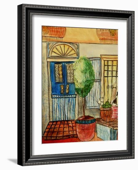 Greek Caf? III-Danielle Harrington-Framed Art Print